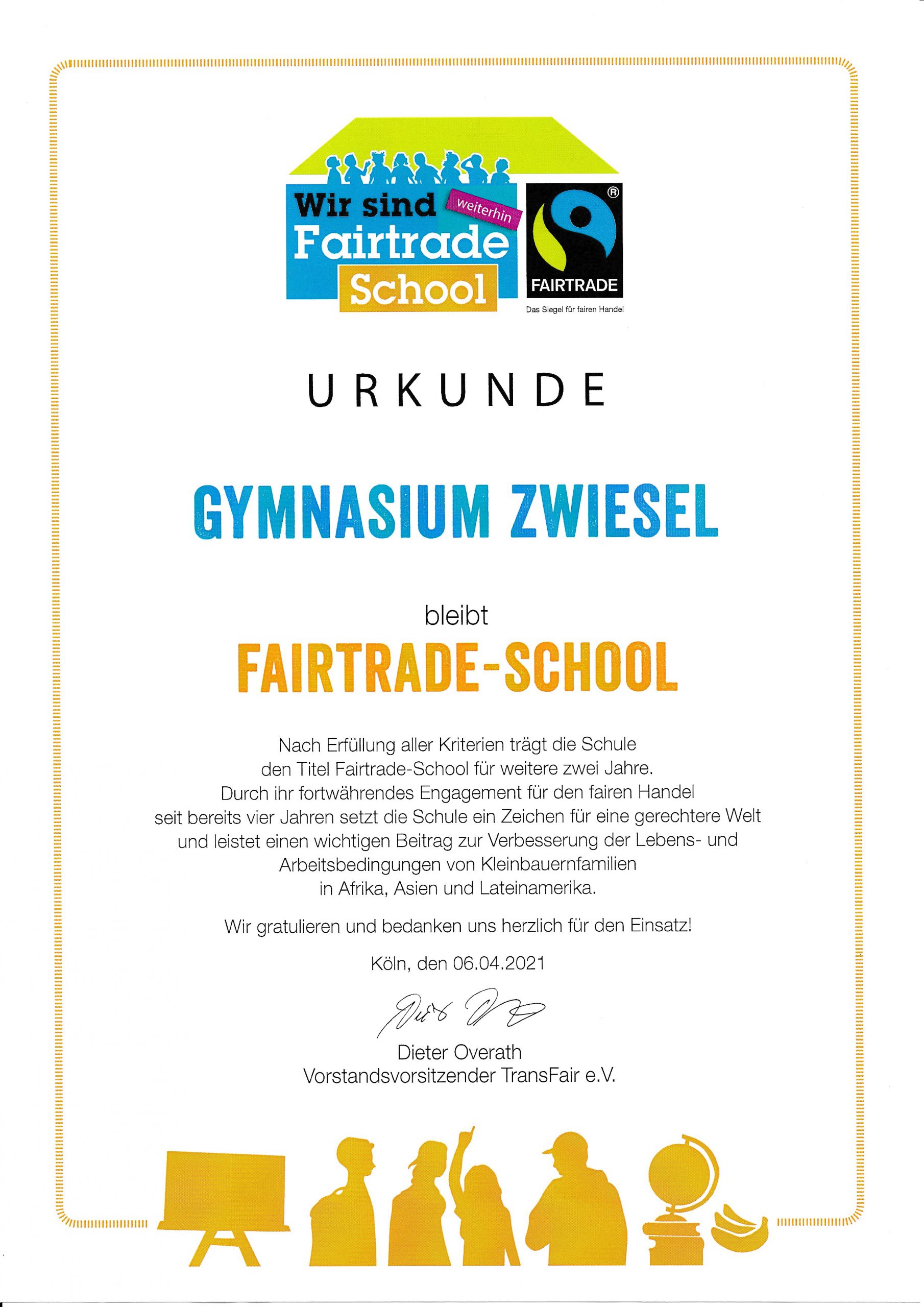 Fairtrade-School Titelerneuerung